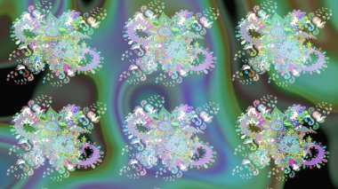 Raster illüstrasyonu. Eski usul. Kumaş, tekstil, duvar kağıdı baskısı için. Tomurcukları çiçek olan sevimli bir çiçek deseni. Raster. Taslak arkaplan.