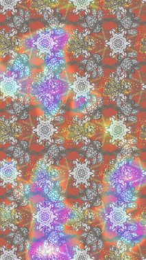 Çiçekli çiçek deseni, suluboya. Raster deseni. Küçük çiçekte güzel bir çiçek deseni..