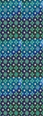 Raster illüstrasyonundaki çiçek desenli çizim. Mavi ve nötr renkte çiçekler.