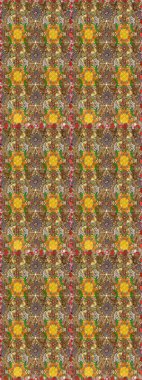 Varicolobrown and beige raster sketch illustration. Tropical sketch pattern with many brown and beige abstract flowers. Cute Floral pattern in the small flower.