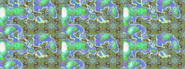 Düz Çiçek Elementleri Tasarımı. Yeşil ve mavi renkte çiçekler. Güzel çiçek deseni. Renkli Bahar Teması çizim şablonu.