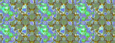 Çiçekli el çizimi çizimi deseni. Modern gelişim yeşil ve mavi raster arka plan duvar kâğıdı illüstrasyon klasik çizgili iz sürme desenli çiçekler, çiçekli süsler.