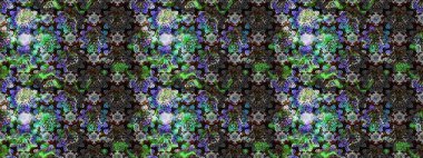 -gray and black flowers. Floral collage. Floral background. Flower composition. Nice pattern in the small flower. Raster pattern. Nature.