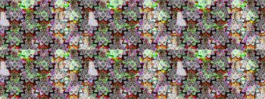 Arkaplan dokusu, duvar kağıdı, gri ve nötr renklerde çiçek teması. Soyut etnik raster çizim kalıbı. Kabile sanatı boho baskısı, klasik çiçek arkaplanı.