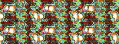 Retro textile design collection. Green and neutral on green and neutral. Silk scarf with blooming flowers. 1950s-1960s motifs. Abstract sketch raster pattern with hand drawn floral elements.