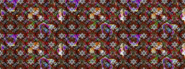 Güzel kumaş deseni. Raster illüstrasyonu. Güzel karalamalı çiçek desenli çizim. Küçük çiçekte sevimli çiçek deseni var..