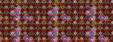 Renkli desenli eskiz deseni, kahverengi ve kırmızı çiçekler ve dekoratif elementler. Raster illüstrasyonu. Kumaş, tekstil, duvar kağıdı baskısı için. Eskiz geçmişi. Antika retro tarzı.