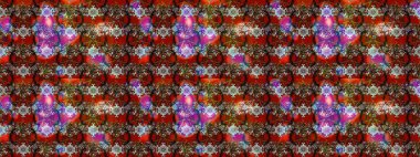 Küçük çiçekteki sevimli çiçek deseni. Bir sürü kahverengi ve kırmızı soyut çiçekli tropik eskiz deseni. Varicolobrown ve Red Raster çizimi.