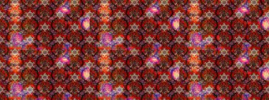 Parlak renkli çiçekleri ve kahverengi ve kırmızı renkte yaprakları olan harika bir çiçek deseni. Modern çiçek arkaplanı. Moda baskıları için zarif bir şablon. Halk stili.