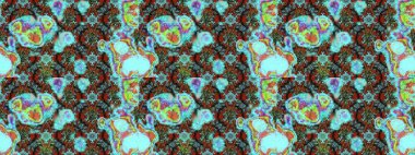 Renkli Bahar Teması eskiz kalıbı. Raster illüstrasyonu. Düz Çiçek Elementleri Tasarımı. Chichi 'nin kumaş kalıbını çiz. Çiçek deseni.