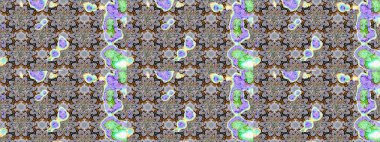 Çiçek desenli eskiz. Gömlek baskısı için çiçek boyası. Gri ve nötr renkte çiçekler.