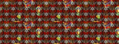 Sketch background. Sketch pattern with colorful paisley, brown and red flowers and decorative elements. Raster illustration. Vintage retro style. For print on fabric, textiles, wallpaper.