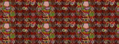 Watercolor floral bouquet. Greeting card with flowers. Raster illustration. Floral background. Birthday card or wedding invitation. On brown and red colors.