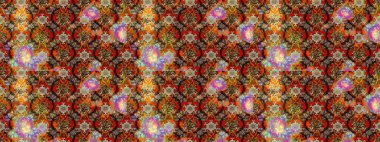 Kahverengi ve bej renkli çiçekler. Kumaş desenli papatya çiçekleri ayrıntıları.