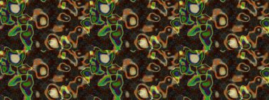 Raster - stok. Eskiz arkaplan modeli. Yapraklı çiçekler ve papatya çiçekleri kahverengi ve gri renklerde.