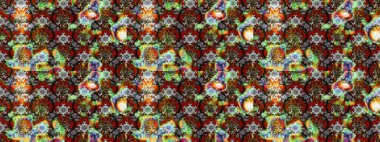 Simple floral sketch pattern with small flowers. Elegant decorative ornament for fashion print, scrapbook, wrapping paper, wallpaper. Cute flowers on gray and brown colors. Raster illustration.