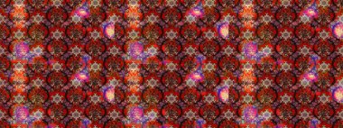 Parlak renkli çiçekleri ve kahverengi ve kırmızı renkte yaprakları olan harika bir çiçek deseni. Modern çiçek arkaplanı. Moda baskıları için zarif bir şablon. Halk stili.