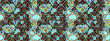 Renkli Bahar Teması eskiz kalıbı. Raster illüstrasyonu. Düz Çiçek Elementleri Tasarımı. Chichi 'nin kumaş kalıbını çiz. Çiçek deseni.