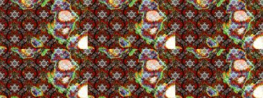 Raster çiçek desenli çiçek deseni, yapraklar, dekoratif elementler, sıçrama, lekeler, el çizimi kontur çizgileri ve Doodle çizim stili, grafik raster çizim çizimi.