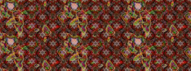 Kumaş, duvar kağıdı ve kağıt üzerine baskı yapmak için gelişen arka plan. Moda arka planında parlak buketler. Eski usul küçük çiçekli şirin bir eskiz deseni. Raster illüstrasyonu.