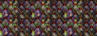 El çizimi Raster çizimi. Çizim çiçek deseni duvar kağıdı, web sitesi arka planı, ambalaj kağıdı, davetiye, broşür, afiş veya web sitesi için kullanılabilir. Karalama elementleri.