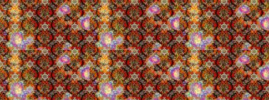 Kahverengi ve bej renkli çiçekler. Kumaş desenli papatya çiçekleri ayrıntıları.