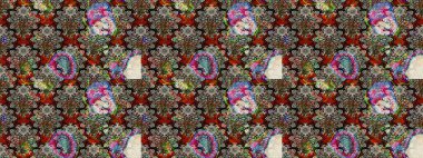 Hand drawn abstract fancy elements. Watercolor painting imitation Raster illustration. Summer blooming theme. Gray and neutral colors. Vintage flowers.