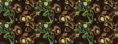 Raster - stok. Eskiz arkaplan modeli. Yapraklı çiçekler ve papatya çiçekleri kahverengi ve gri renklerde.