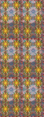 Çiçekler suluboya eskiz deseni. Raster Stili kumaş deseni.