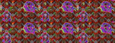 Sketch pattern with red and gray flowers, watercolor floral pattern, cute flower, tileable for wallpaper, card or fabric. Raster - stock.