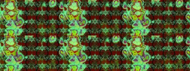 Cute floral elements. Sketch. Flowers on green and brown colors. Raster illustration.