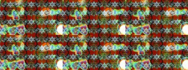 Parlak çiçekli kolaj çiçekleri kahverengi ve yeşil. Çiçek tasarımı için inanılmaz bir kolaj cenneti tarzı. Çiçekli zambaklar eskiz arka planı.