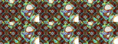 Çiçekli, yapraklı, çiçek desenli eskiz. Raster illüstrasyonu. El çizimi.