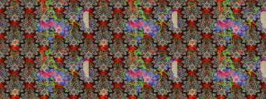 Colour Summer Theme sketch pattern Background. Flat Flower Elements Design. Trendy sketch Floral Pattern In Raster illustration. Flowers on gray and black colors.