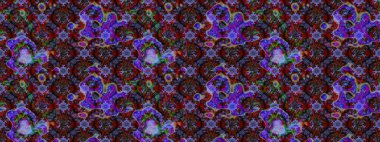 Kahverengi ve menekşe çiçekli eskiz deseni, suluboya çiçek deseni, sevimli çiçek, duvar kağıdı, kart veya kumaş için fayanslı. Raster - stok.