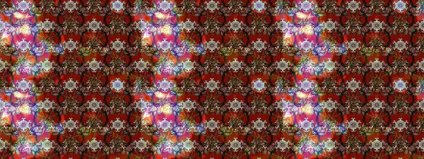 Küçük çiçekli yay deseni çiz. Suluboya tarzında kahverengi ve kırmızı renklerde. Raster illüstrasyonu.