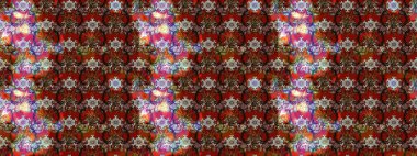 Küçük çiçekli yay deseni çiz. Suluboya tarzında kahverengi ve kırmızı renklerde. Raster illüstrasyonu.