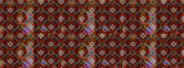 Kahverengi ve kırmızı renkte çiçekler. Çiçekli çizim şekli. Renkli Bahar Teması eskiz kalıbı. Düz Çiçek Elementleri Tasarımı.