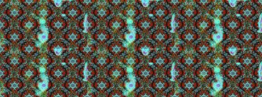 Raster deseni. Bahar çiçekleri dallı desen, mavi ve kahverengi renkler çiçekli siluet.