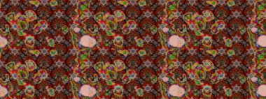 Çiçeksel fantezi tasarımı ve parlak bir arka plan çizimi. Düz Çiçek Elementleri Tasarımı. Renkli Bahar Teması çizim şablonu.