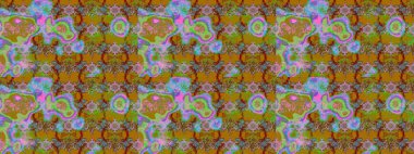 Yumuşak, yeşil ve kahverengi renklerde bahar çiçekleri. Yaprak ve çiçeklerin suluboya resimleri, yeşil ve kahverengi renkler üzerine çizimler. Raster illüstrasyonu.