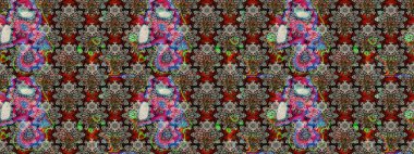 Düz Çiçek Elementleri Tasarımı. Gri ve nötr renkte çiçekler. Renkli Bahar Teması eskiz kalıbı. Çiçekli çiçek deseni, suluboya. Raster illüstrasyonu.