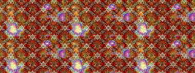 Raster çiçek izi. Çiçeksel kahverengi ve kırmızı çizim deseni. Klasik taslak çizimi.