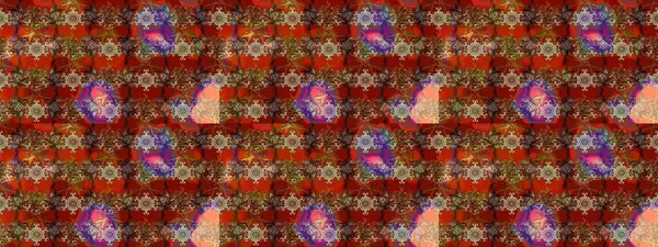 Sketch Floral Pattern in Raster illustration. Colour Spring Theme sketch pattern Background. Flowers on brown and red colors. Flat Flower Elements Design.