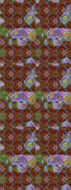 Suluboya çizim kalıbı. Çiçek izi. Çiçekler suluboya tarzında kahverengi ve yeşil renklerde.