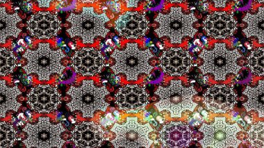 Raster illüstrasyonundaki çiçek desenli çizim. Siyah ve nötr renkte çiçekler.