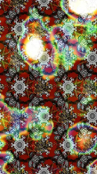 Miles Fleur, süslü püslü bir süs. Eski usul. Kumaş, tekstil, duvar kağıdı baskısı için. Tomurcukları papatya çiçekleri olan sevimli bir çiçek deseni. Raster illüstrasyonu. Taslak arkaplan.