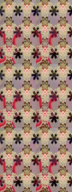 Renkli çizim kalıbı. Çiçek arkaplan. Bej ve gri renkli şirin tekstil tarzında. Çiçek duvar kâğıdı. Raster illüstrasyonu.