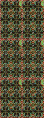 Raster illüstrasyonu. Damask altın soyut çiçek deseni kahverengi ve gri renklerde. Süsleme.