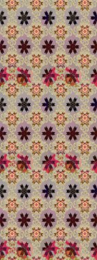 Çiçekli güzel suluboya desen. Raster illüstrasyonu. Bej ve nötr renklerde.